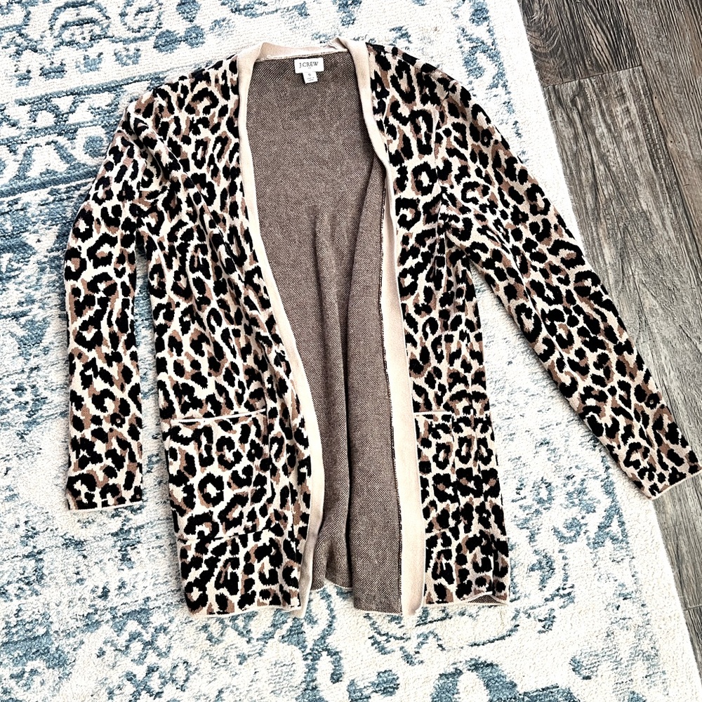 J crew Leopard cardigan